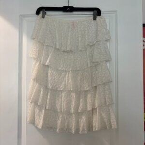 Victoria Secret Layered Flounce Ruffle Tube Top Cover Up